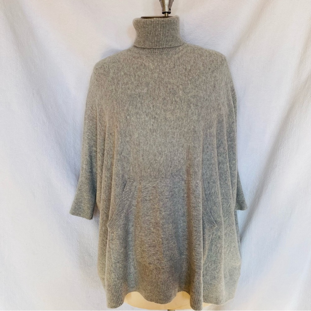 Michael Kors pure cashmere turtleneck grey melange sweater.